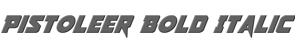 Pistoleer Bold Italic 