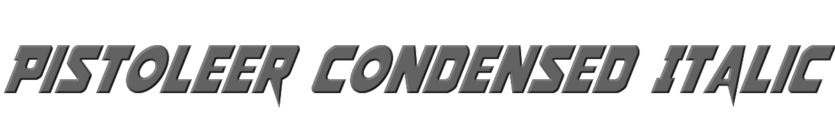 Pistoleer Condensed Italic 
