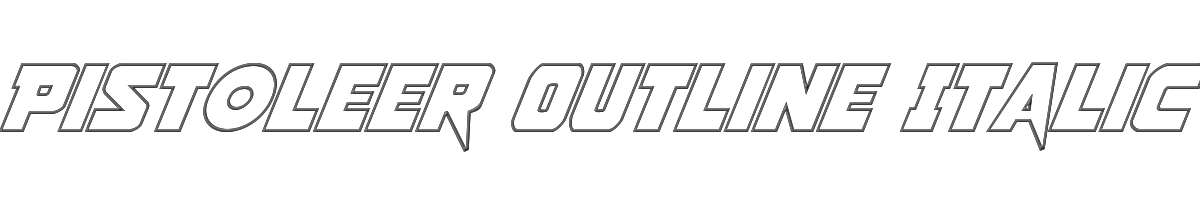 Pistoleer Outline Italic 