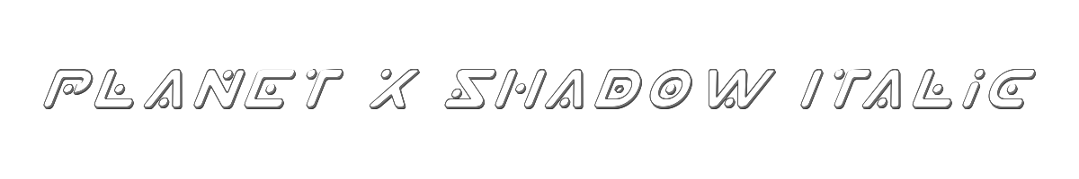 Planet X Shadow Italic 