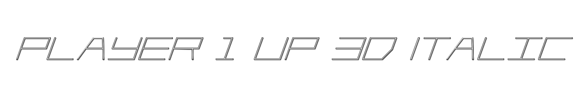 Player 1 Up 3D Italic 