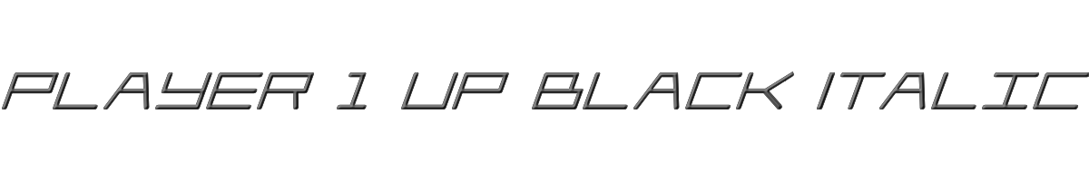 Player 1 Up Black Italic 