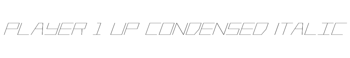Player 1 Up Condensed Italic 