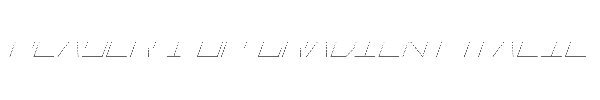 Player 1 Up Gradient Italic 