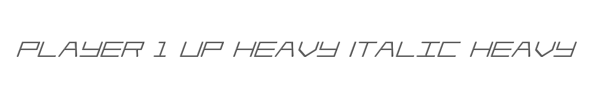 Player 1 Up Heavy Italic Heavy 