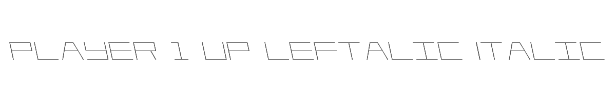 Player 1 Up Leftalic Italic 