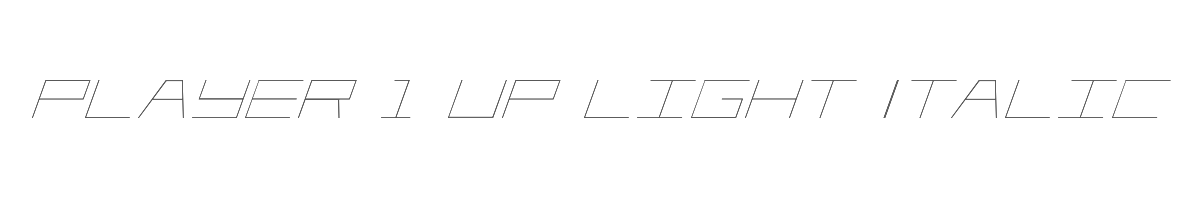 Player 1 Up Light Italic 