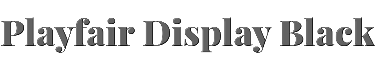 Playfair Display Black 