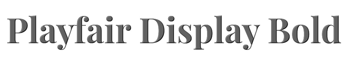 Playfair Display Bold 