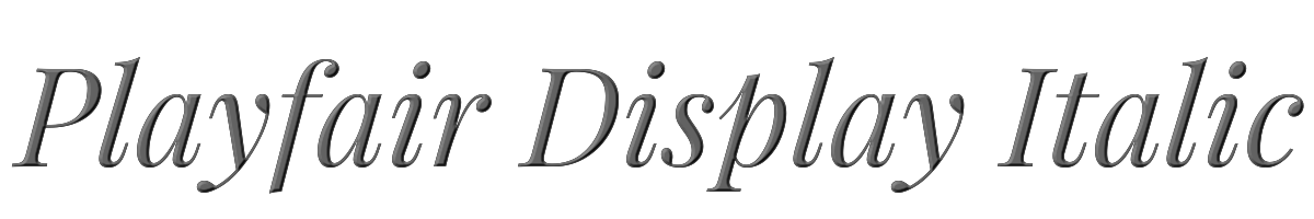 Playfair Display Italic 