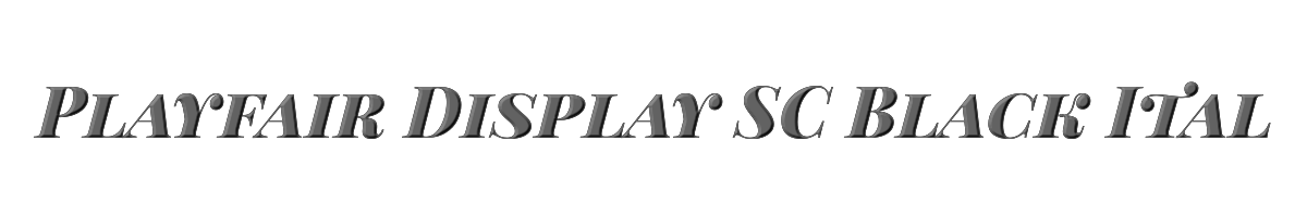Playfair Display SC Black Italic 