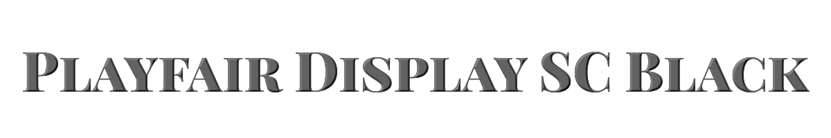 Playfair Display SC Black 