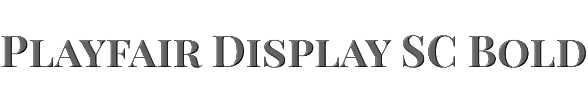 Playfair Display SC Bold 