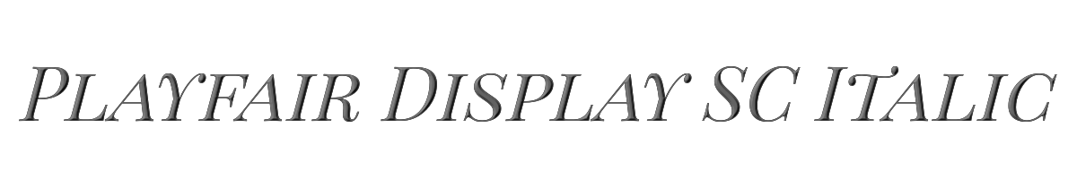 Playfair Display SC Italic 