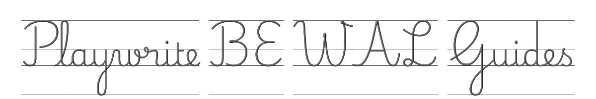 Playwrite BE WAL Guides 