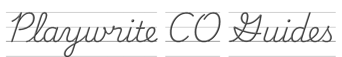 Playwrite CO Guides 