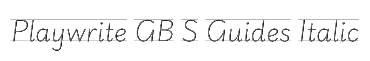 Playwrite GB S Guides Italic 