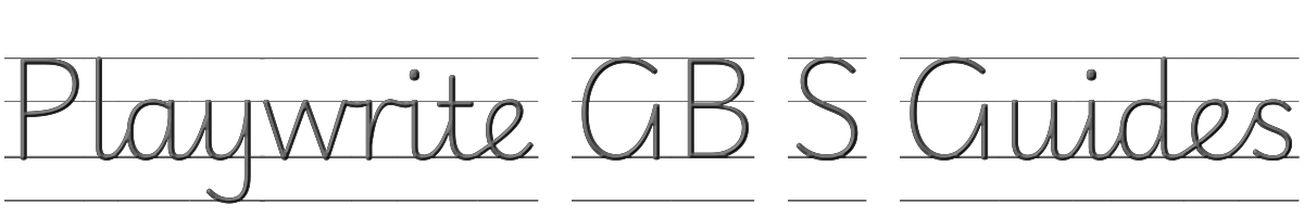 Playwrite GB S Guides 
