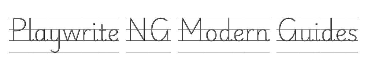 Playwrite NG Modern Guides 