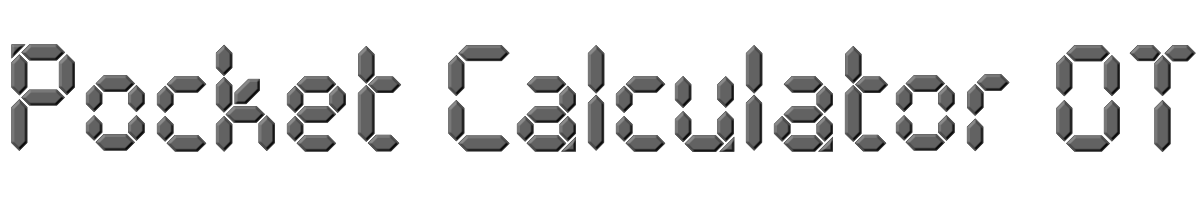 Pocket Calculator OT 
