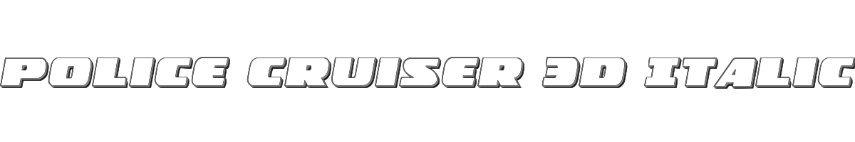 Police Cruiser 3D Italic 