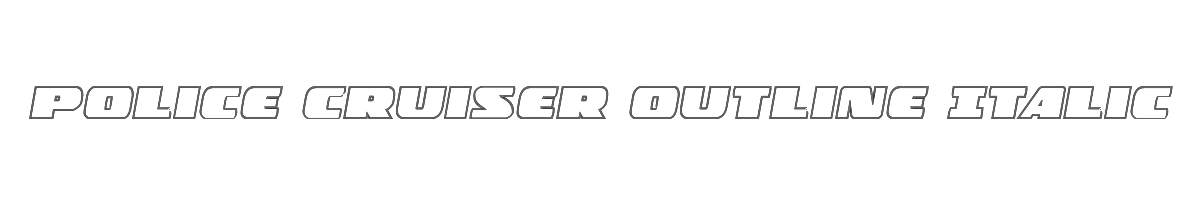 Police Cruiser Outline Italic 