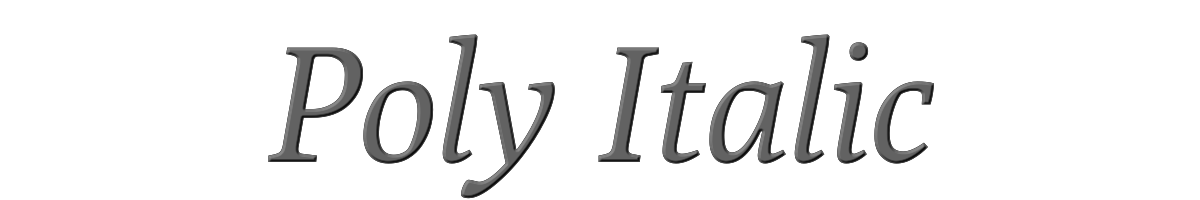 Poly Italic 
