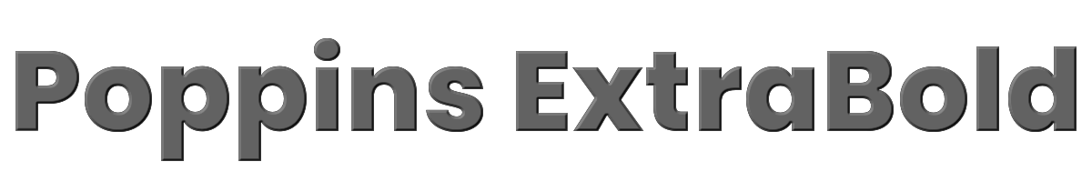 Poppins ExtraBold 