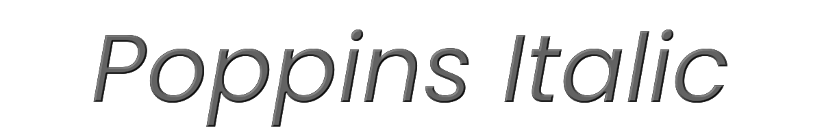 Poppins Italic 