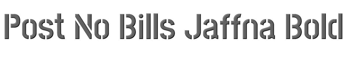Post No Bills Jaffna Bold 