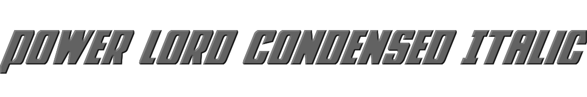 Power Lord Condensed Italic 