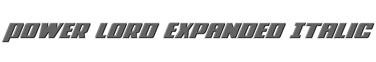 Power Lord Expanded Italic 
