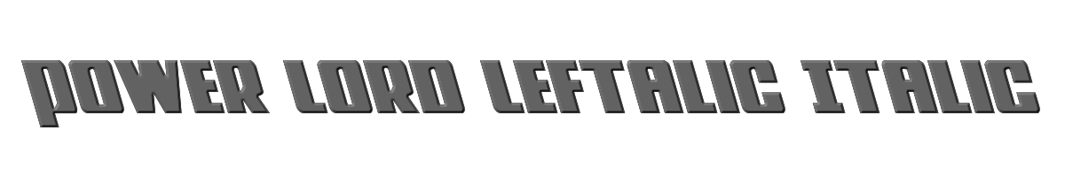 Power Lord Leftalic Italic 