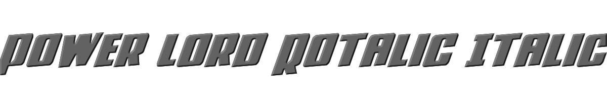 Power Lord Rotalic Italic 