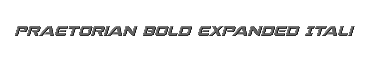 Praetorian Bold Expanded Italic 