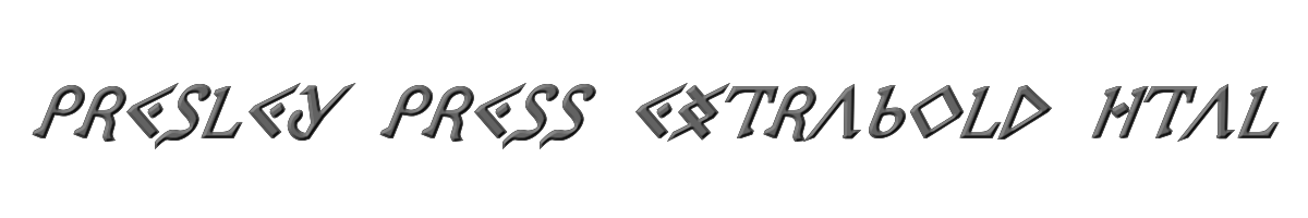 Presley Press ExtraBold Ital 