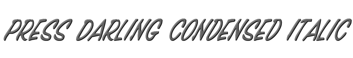Press Darling Condensed Italic 