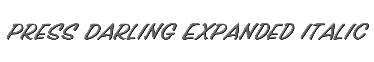 Press Darling Expanded Italic 