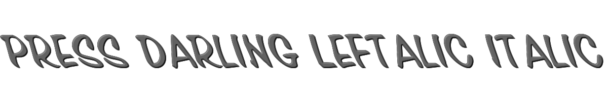 Press Darling Leftalic Italic 