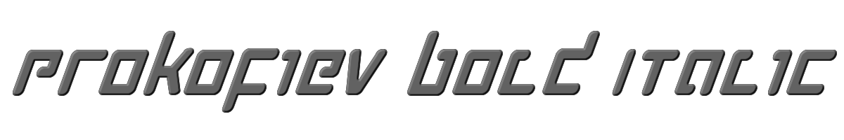 Prokofiev Bold Italic 
