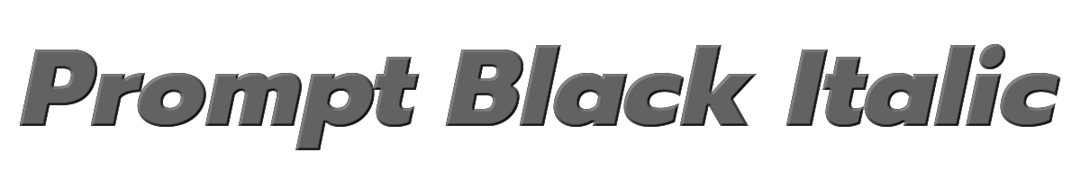 Prompt Black Italic 