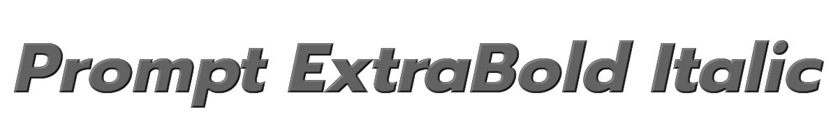 Prompt ExtraBold Italic 