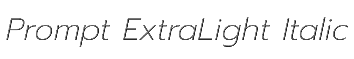 Prompt ExtraLight Italic 