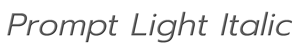 Prompt Light Italic 