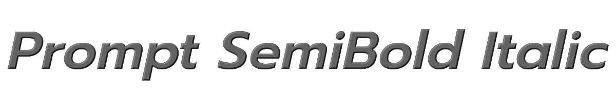 Prompt SemiBold Italic 