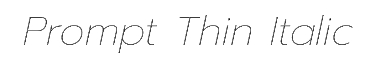 Prompt Thin Italic 