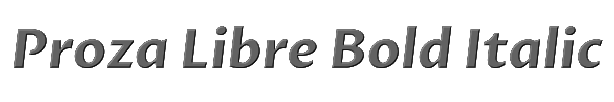 Proza Libre Bold Italic 