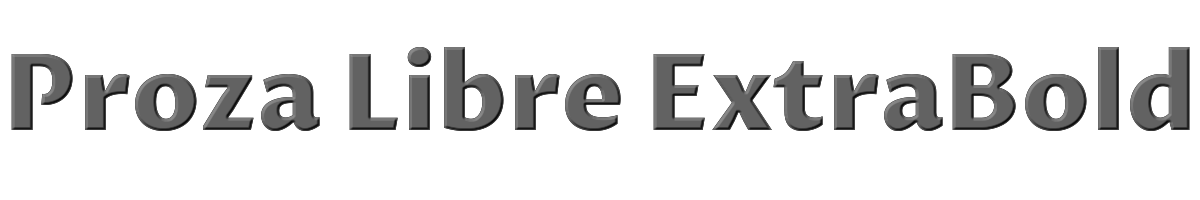 Proza Libre ExtraBold 