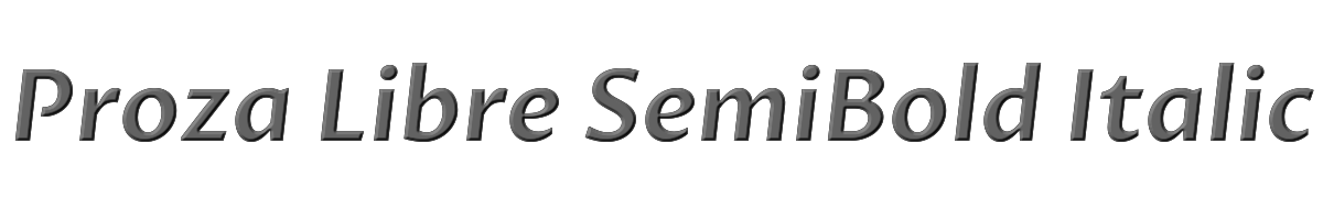 Proza Libre SemiBold Italic 