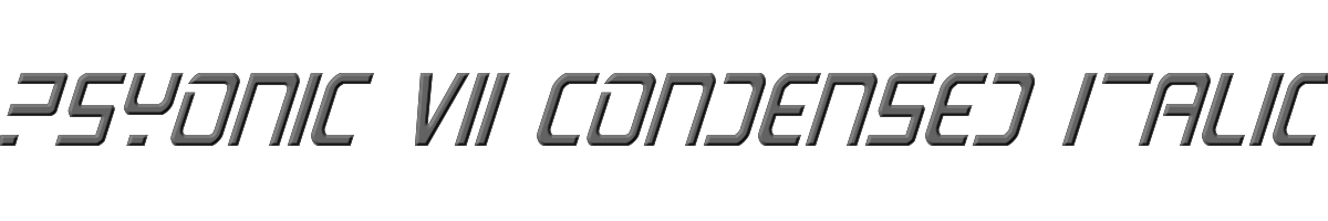 PsYonic VII Condensed Italic 